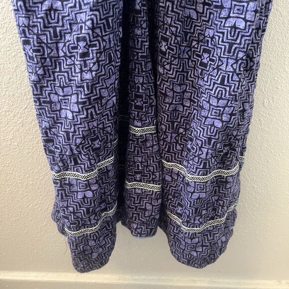 By Anthropologie Savona Slip Dress Sz S Purple Maxi Accent Boho Cotton Blend - Picture 12 of 16